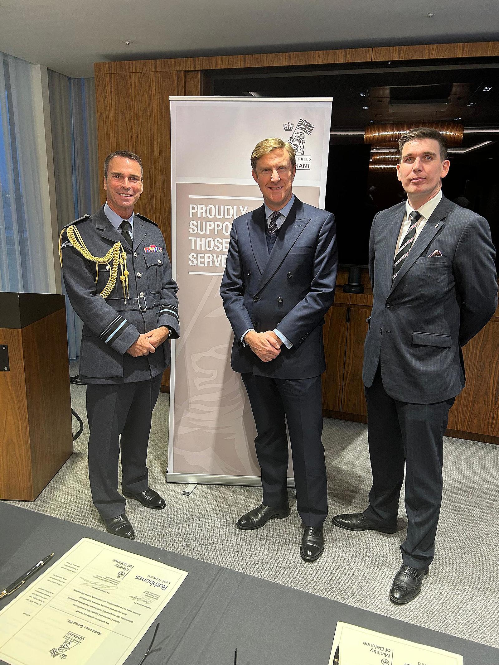 Armed Forces Forces Covenant signing with Robert Hughes-Penney, Air Vice Marshall Randal Munro and Tony Blane