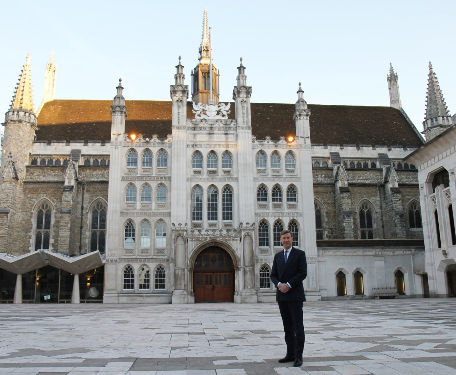 In front of Guidhall,  City of London