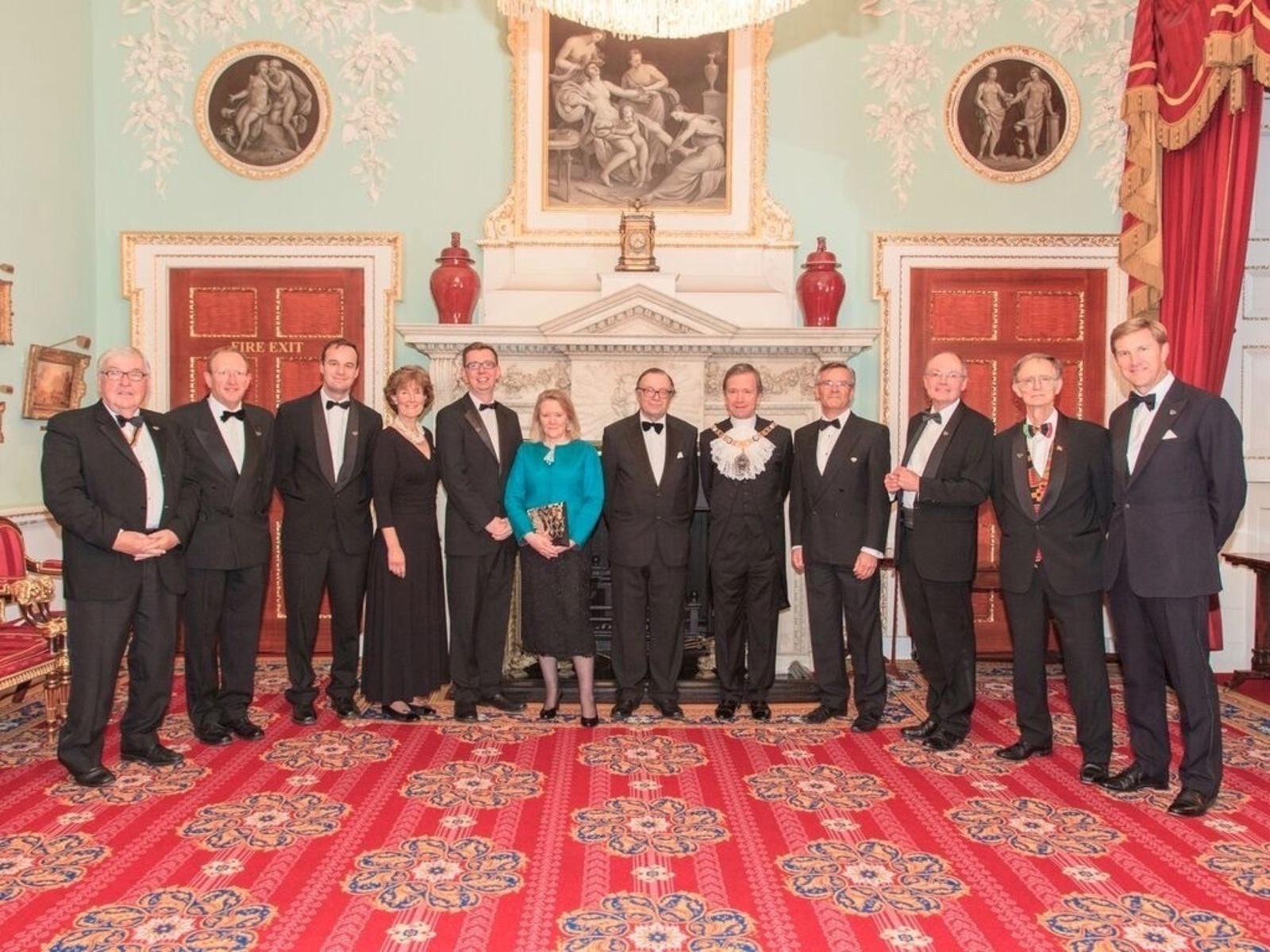 At the Mansion House with past Lord Mayor and Alderman, Lord Mountevans, with fellow trustees of the charity Mercy Ships